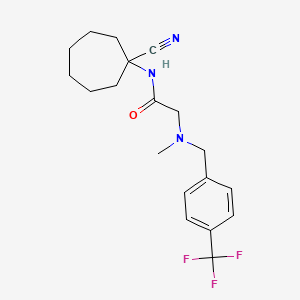 N-(1-cyanocycloheptyl)-2-[methyl({[4-(trifluoromethyl)phenyl]methyl})amino]acetamide