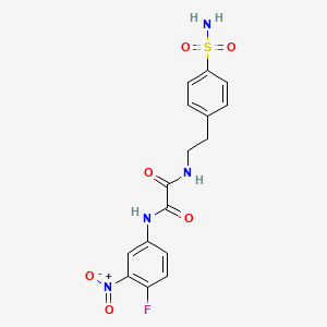 N1-(4-fluoro-3-nitrophenyl)-N2-(4-sulfamoylphenethyl)oxalamide