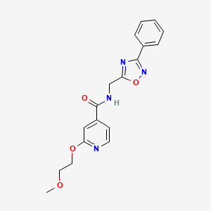 2-(2-methoxyethoxy)-N-((3-phenyl-1,2,4-oxadiazol-5-yl)methyl)isonicotinamide