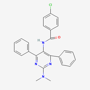 4-chloro-N-[2-(dimethylamino)-4,6-diphenyl-5-pyrimidinyl]benzenecarboxamide
