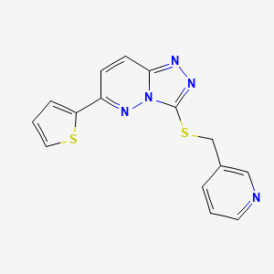 3-((Pyridin-3-ylmethyl)thio)-6-(thiophen-2-yl)-[1,2,4]triazolo[4,3-b]pyridazine