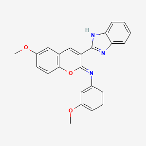 3-(1H-benzimidazol-2-yl)-6-methoxy-N-(3-methoxyphenyl)chromen-2-imine