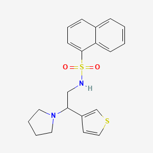 N-(2-(pyrrolidin-1-yl)-2-(thiophen-3-yl)ethyl)naphthalene-1-sulfonamide
