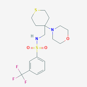 N-[(4-Morpholin-4-ylthian-4-yl)methyl]-3-(trifluoromethyl)benzenesulfonamide