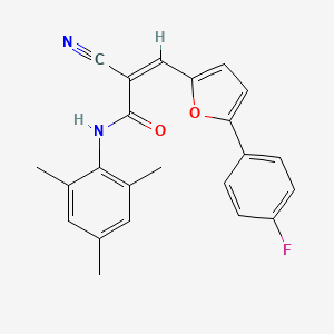 (2Z)-2-cyano-3-[5-(4-fluorophenyl)furan-2-yl]-N-(2,4,6-trimethylphenyl)prop-2-enamide
