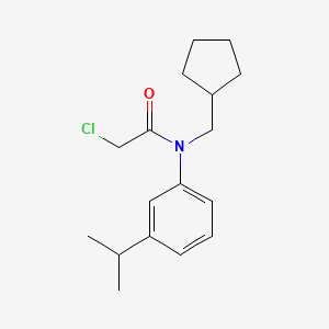 2-chloro-N-(cyclopentylmethyl)-N-(3-propan-2-ylphenyl)acetamide
