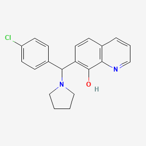 molecular formula C20H19ClN2O B2415771 7-[(4-Chlorophenyl)pyrrolidinylmethyl]quinolin-8-ol CAS No. 315697-75-7
