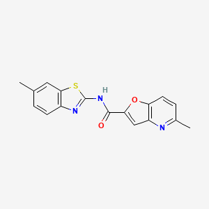molecular formula C17H13N3O2S B2415778 5-甲基-N-(6-甲基苯并[d]噻唑-2-基)呋喃[3,2-b]吡啶-2-甲酰胺 CAS No. 941928-62-7