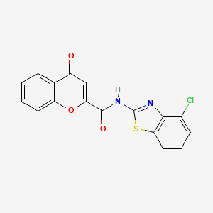 molecular formula C17H9ClN2O3S B2415780 N-(4-chloro-1,3-benzothiazol-2-yl)-4-oxo-4H-chromene-2-carboxamide CAS No. 361166-30-5