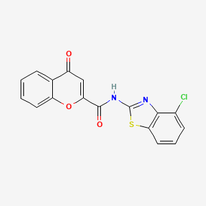 molecular formula C17H9ClN2O3S B2415780 N-(4-氯苯并[d]噻唑-2-基)-4-氧代-4H-色烯-2-甲酰胺 CAS No. 361166-30-5