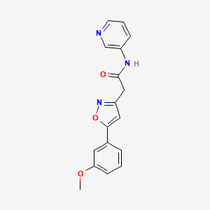 2-(5-(3-methoxyphenyl)isoxazol-3-yl)-N-(pyridin-3-yl)acetamide