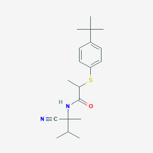 2-[(4-tert-butylphenyl)sulfanyl]-N-(1-cyano-1,2-dimethylpropyl)propanamide