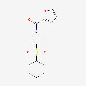 (3-(Cyclohexylsulfonyl)azetidin-1-yl)(furan-2-yl)methanone