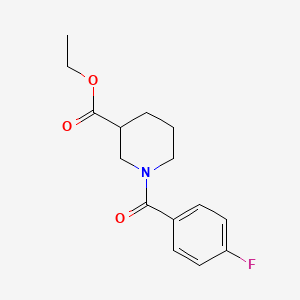 molecular formula C15H18FNO3 B2415790 1-(4-氟苯甲酰)哌啶-3-羧酸乙酯 CAS No. 310454-55-8