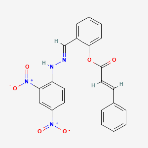 2-((E)-(2-(2,4-dinitrophenyl)hydrazono)methyl)phenyl cinnamate