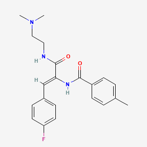 molecular formula C21H24FN3O2 B2415794 (Z)-N-(3-((2-(二甲基氨基)乙基)氨基)-1-(4-氟苯基)-3-氧代丙-1-烯-2-基)-4-甲基苯甲酰胺 CAS No. 431934-78-0