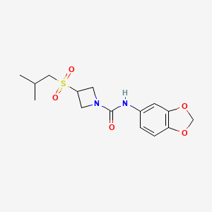 N-(benzo[d][1,3]dioxol-5-yl)-3-(isobutylsulfonyl)azetidine-1-carboxamide