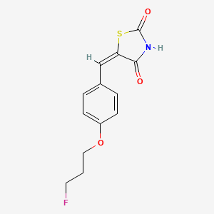 (5E)-5-{[4-(3-fluoropropoxy)phenyl]methylidene}-1,3-thiazolidine-2,4-dione