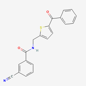 molecular formula C20H14N2O2S B2415802 N-[(5-benzoylthiophen-2-yl)methyl]-3-cyanobenzamide CAS No. 1797615-29-2