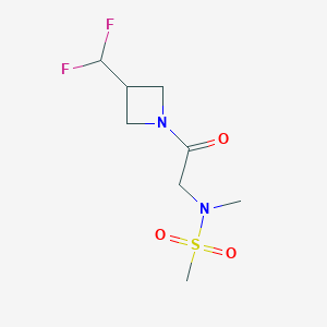 molecular formula C8H14F2N2O3S B2415824 N-(2-(3-(difluoromethyl)azetidin-1-yl)-2-oxoethyl)-N-methylmethanesulfonamide CAS No. 2320896-81-7