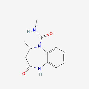 molecular formula C12H15N3O2 B2415841 N,2-dimethyl-4-oxo-2,3,4,5-tetrahydro-1H-1,5-benzodiazepine-1-carboxamide CAS No. 89647-52-9