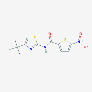 molecular formula C12H13N3O3S2 B2415849 N-(4-tert-butyl-1,3-thiazol-2-yl)-5-nitrothiophene-2-carboxamide CAS No. 325988-15-6