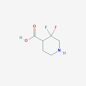 molecular formula C6H9F2NO2 B2415852 3,3-Difluoropiperidine-4-carboxylic acid CAS No. 1303974-04-0