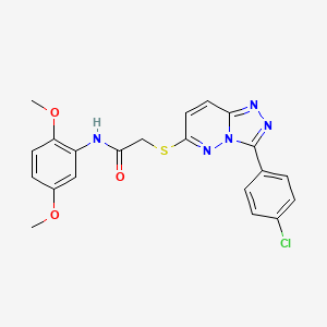 molecular formula C21H18ClN5O3S B2415854 2-((3-(4-chlorophenyl)-[1,2,4]triazolo[4,3-b]pyridazin-6-yl)thio)-N-(2,5-dimethoxyphenyl)acetamide CAS No. 852373-27-4