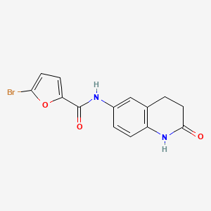 molecular formula C14H11BrN2O3 B2415858 5-bromo-N-(2-oxo-1,2,3,4-tetrahydroquinolin-6-yl)furan-2-carboxamide CAS No. 921914-63-8