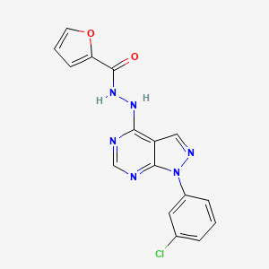 N'-[1-(3-chlorophenyl)pyrazolo[3,4-d]pyrimidin-4-yl]furan-2-carbohydrazide