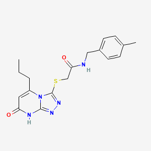 N-(4-methylbenzyl)-2-((7-oxo-5-propyl-7,8-dihydro-[1,2,4]triazolo[4,3-a]pyrimidin-3-yl)thio)acetamide