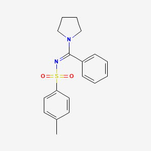 (E)-4-methyl-N-(phenyl(pyrrolidin-1-yl)methylene)benzenesulfonamide