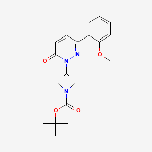 molecular formula C19H23N3O4 B2415896 tert-butyl 3-[3-(2-methoxyphenyl)-6-oxo-1,6-dihydropyridazin-1-yl]azetidine-1-carboxylate CAS No. 2380190-06-5