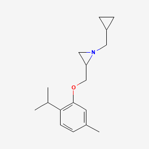 1-(Cyclopropylmethyl)-2-[(5-methyl-2-propan-2-ylphenoxy)methyl]aziridine
