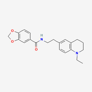 N-(2-(1-ethyl-1,2,3,4-tetrahydroquinolin-6-yl)ethyl)benzo[d][1,3]dioxole-5-carboxamide