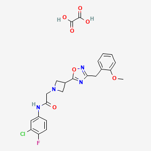 N-(3-chloro-4-fluorophenyl)-2-(3-(3-(2-methoxybenzyl)-1,2,4-oxadiazol-5-yl)azetidin-1-yl)acetamide oxalate