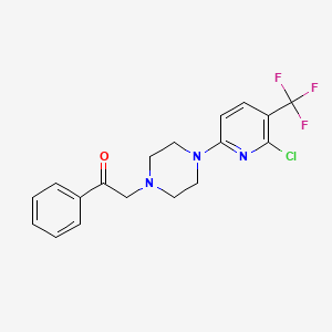 2-{4-[6-Chloro-5-(trifluoromethyl)pyridin-2-yl]piperazin-1-yl}-1-phenylethan-1-one