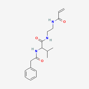 3-methyl-2-(2-phenylacetamido)-N-[2-(prop-2-enamido)ethyl]butanamide