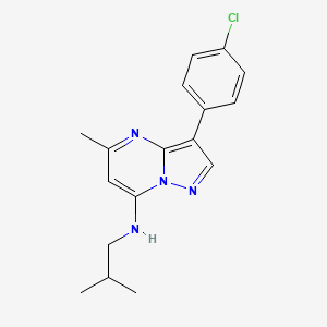 3-(4-chlorophenyl)-5-methyl-N-(2-methylpropyl)pyrazolo[1,5-a]pyrimidin-7-amine