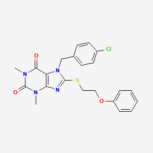 7-(4-chlorobenzyl)-1,3-dimethyl-8-((2-phenoxyethyl)thio)-1H-purine-2,6(3H,7H)-dione