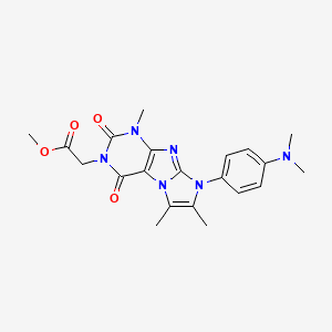 methyl {8-[4-(dimethylamino)phenyl]-1,6,7-trimethyl-2,4-dioxo-1,2,4,8-tetrahydro-3H-imidazo[2,1-f]purin-3-yl}acetate