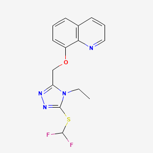 8-((5-((difluoromethyl)thio)-4-ethyl-4H-1,2,4-triazol-3-yl)methoxy)quinoline