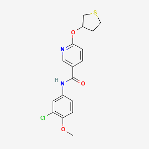 N-(3-chloro-4-methoxyphenyl)-6-((tetrahydrothiophen-3-yl)oxy)nicotinamide