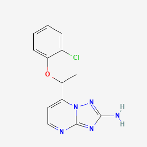 7-[1-(2-Chlorophenoxy)ethyl]-[1,2,4]triazolo[1,5-a]pyrimidin-2-amine