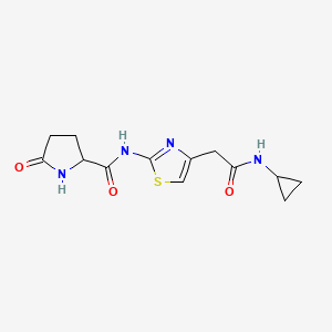 N-(4-(2-(cyclopropylamino)-2-oxoethyl)thiazol-2-yl)-5-oxopyrrolidine-2-carboxamide