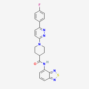 molecular formula C22H19FN6OS B2415942 N-(2,1,3-benzothiadiazol-4-yl)-1-[6-(4-fluorophenyl)pyridazin-3-yl]piperidine-4-carboxamide CAS No. 1226459-31-9