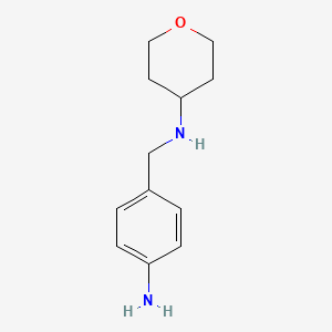 N-[(4-Aminophenyl)methyl]oxan-4-amine