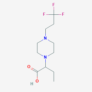 2-[4-(3,3,3-Trifluoropropyl)piperazin-1-yl]butanoic acid