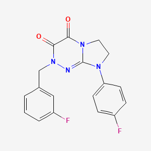 2-(3-fluorobenzyl)-8-(4-fluorophenyl)-7,8-dihydroimidazo[2,1-c][1,2,4]triazine-3,4(2H,6H)-dione