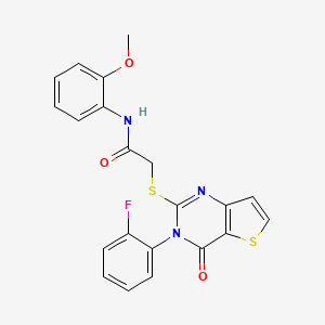 2-{[3-(2-fluorophenyl)-4-oxo-3,4-dihydrothieno[3,2-d]pyrimidin-2-yl]sulfanyl}-N-(2-methoxyphenyl)acetamide